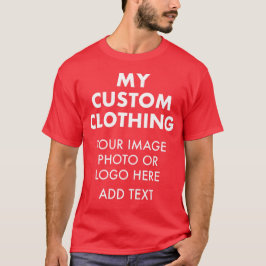 Camiseta Vermelha Brilhante Personalizada Masculin