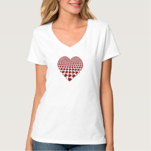 Camiseta Vermelha CANADA Folha Cardíaca Camisa Cor