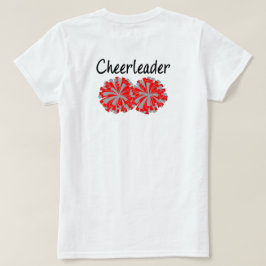 Camiseta Vermelha Cinza de Cheerleader Sênior de D
