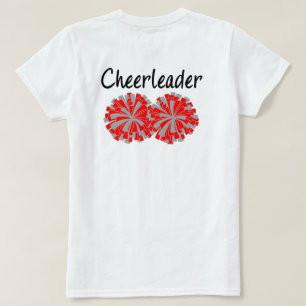 Camiseta Vermelha Cinza de Cheerleader Sênior de D