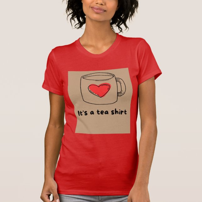 Camiseta vermelha com tipografia de Camiseta de Ch (Frente)