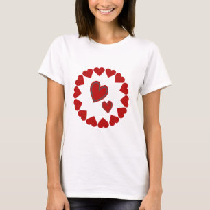 Camiseta Vermelha Coração Feliz Dia dos Namorados