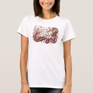 Camiseta Vermelha da Moda VAMOS CELEBRAR Design