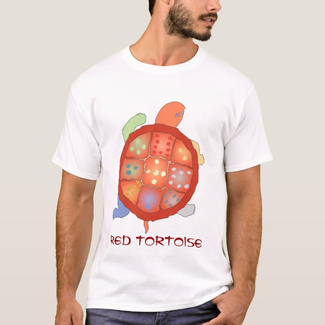 Camiseta vermelha da tartaruga (Frente)