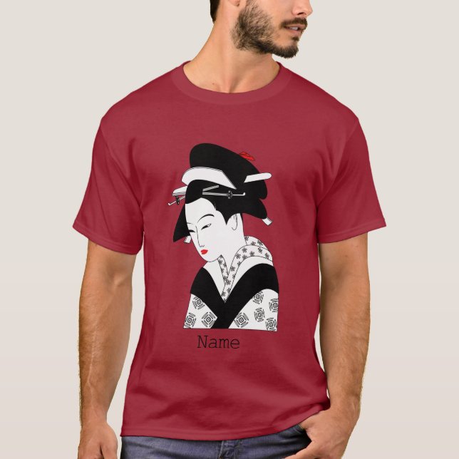 Camiseta vermelha de Ano Novo chinesa (Frente)