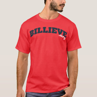 Camiseta vermelha de Billieve.org