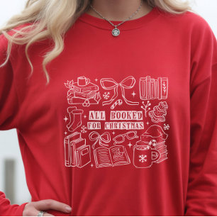 Camiseta Vermelha de Manga Longa 'Tudo Reservado p