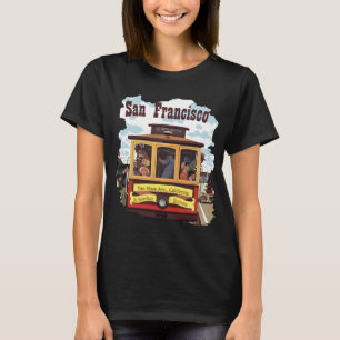 Camiseta Vermelha de Viagem do San Francisco Cable
