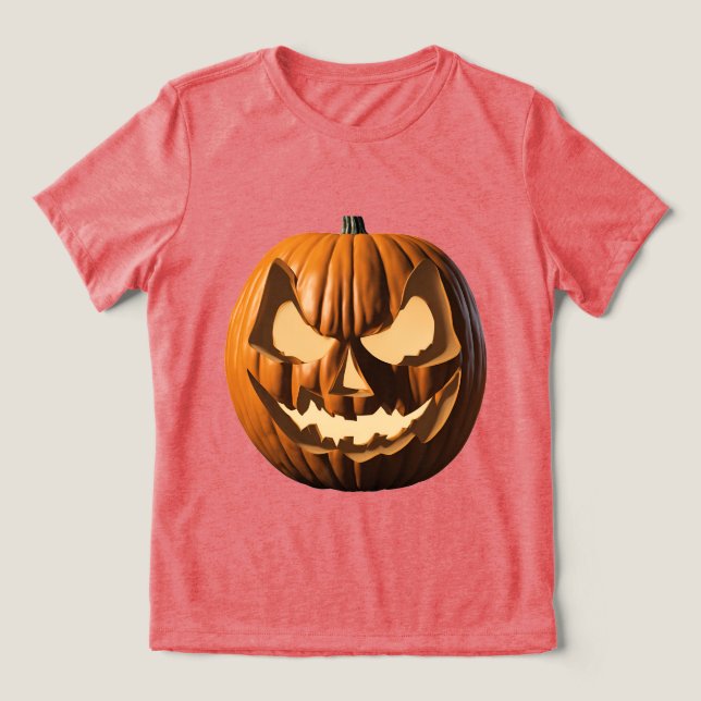 Camiseta Vermelha do Halloween (Design frontal)