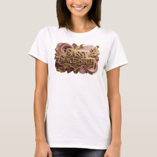 Camiseta Vermelha Edgy SASSY SINCE BIRTH Design