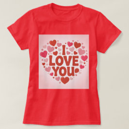 Camiseta Vermelha Eu Te Amo