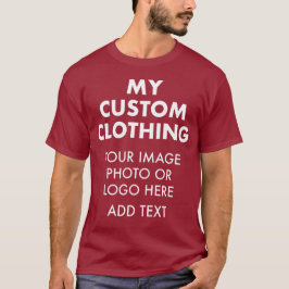 Camiseta vermelha marrom personalizada para HOMENS