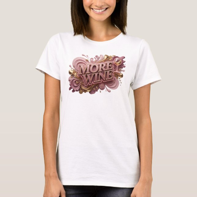 Camiseta Vermelha MORE WINE (Frente)