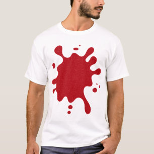 Camiseta Vermelha Personalizada com Efeito de Gote