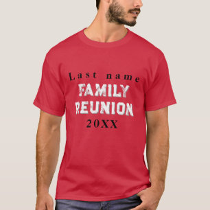 Camiseta vermelha personalizada para reunião de fa