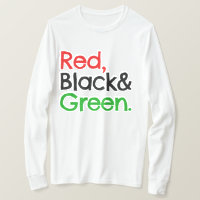 Camiseta Vermelha, Preta e Verde - Afro-Americana