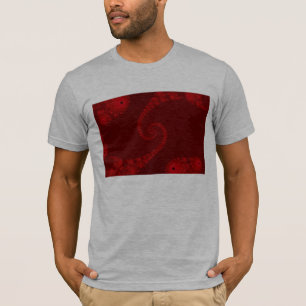 Camiseta Vermelha Profunda Espiral Dupla