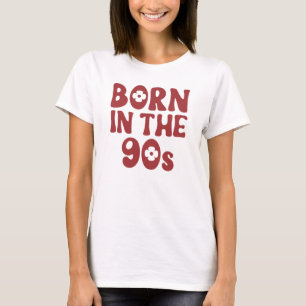 Camiseta Vermelha Retro Nascido nos Anos 90