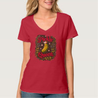 Camiseta Vermelha Vibrante da Rainha do Picles com