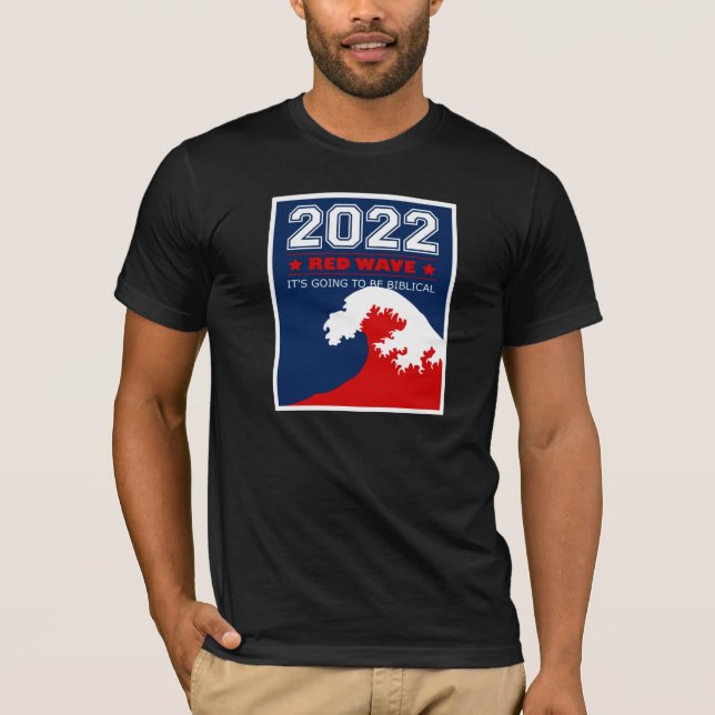 Camiseta VERMELHA WAVE 2022 Eleições de médio prazo EUA (Frente)