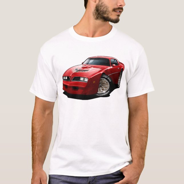 Camiseta Vermelho 1977-78 do transporte Am (Frente)