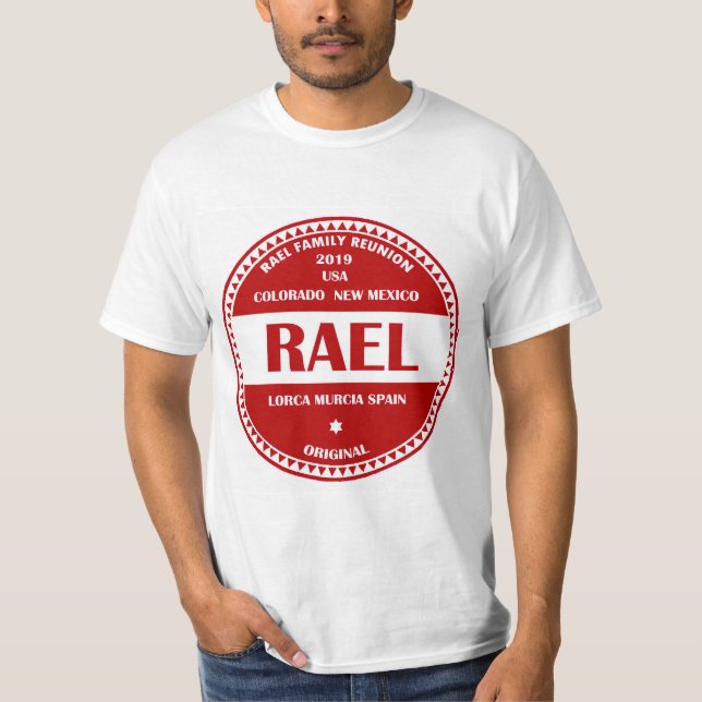 Camiseta Vermelho 2019 do t-shirt da reunião de família de (Frente)