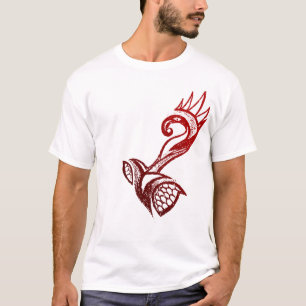 CAMISETA VERMELHO ASTECA DO PÁSSARO