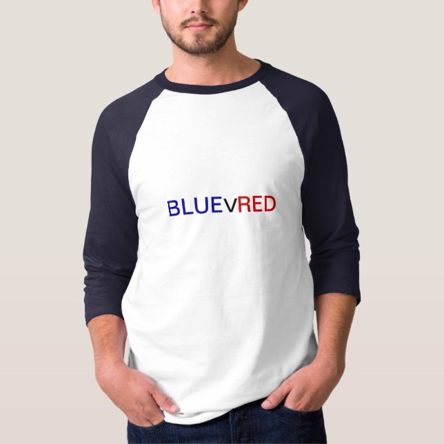 CAMISETA VERMELHO AZUL DE V (Frente)