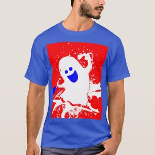 Camiseta Vermelho Branco Azul Gabbie o Fantasma 