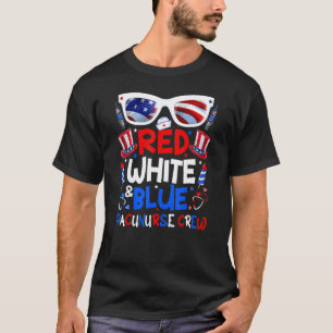Camiseta Vermelho Branco Azul Pacu Enfermeira Fogos de Arti