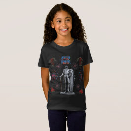 Camiseta Vermelho Branco Brilho preto