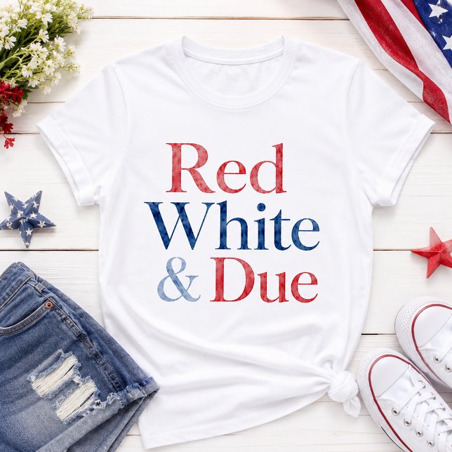 Camiseta Vermelho Branco & Devido 4 de Julho Gravidez Mamãe (Criador carregado)