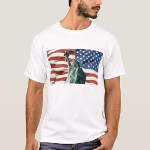 Camiseta Vermelho, branco, e azul