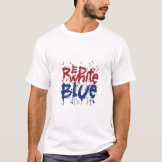 Camiseta vermelho, branco e azul