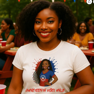 Camiseta Vermelho, Branco e Azul, 10 Vibes Apenas