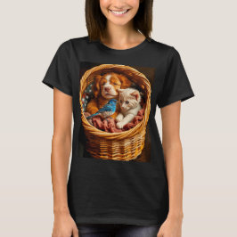 Camiseta Vermelho Branco e Azul - Amigos para sempre