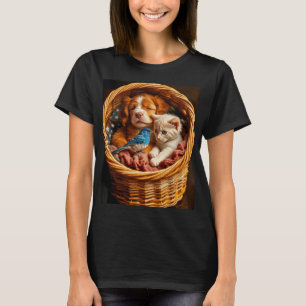 Camiseta Vermelho Branco e Azul - Amigos para sempre