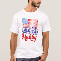 Vermelho branco e azul floral All American Hubby