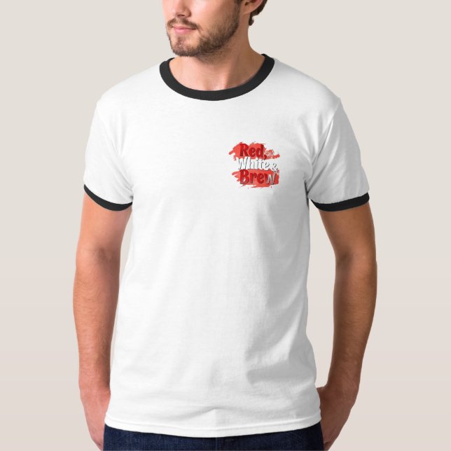 Camiseta Vermelho, Branco e Breve (Frente)
