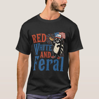 Camiseta Vermelho Branco E Feral Fofinho Quatro De Julho Am