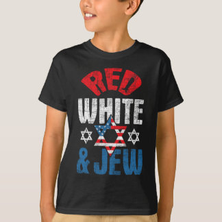 Camiseta Vermelho, Branco E Judeu EUA