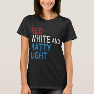 Camiseta Vermelho Branco E Natty-light Para Homens Mulheres
