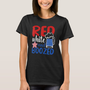 Camiseta Vermelho Branco E O Dia Da Independência Boozijado