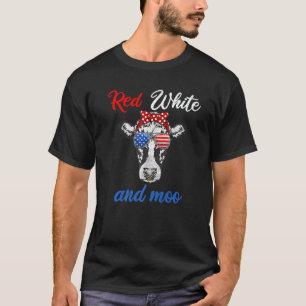 Camiseta Vermelho Branco & Moo Roupas De 4 De Julho Patriót