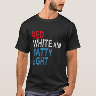 Camiseta Vermelho Branco & Natty-Light para Homens Mulheres