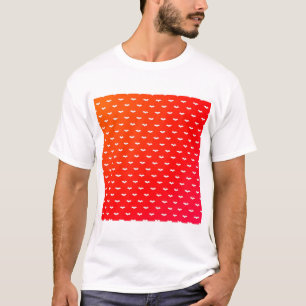 Camiseta Vermelho Branco Pequeno Morcego