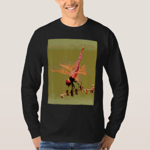 Camiseta Vermelho Brilhante Violeta Dropwing Isolado em Tin
