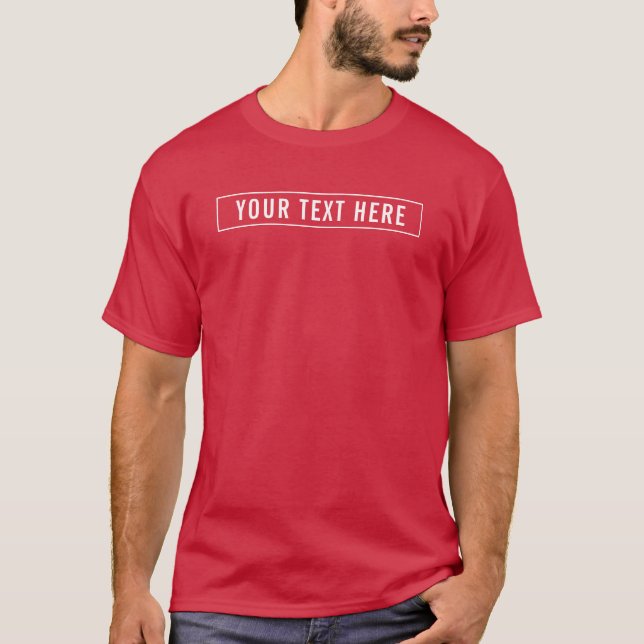 Camiseta Vermelho Cardeal Moderno e Elegante Modelo masculi (Frente)