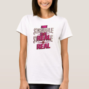 Camiseta Vermelho Chamativo A LUTA É REAL