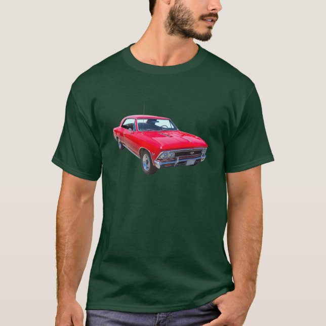 Camiseta Vermelho Chevy 1966 Chevelle SS 396 (Frente)